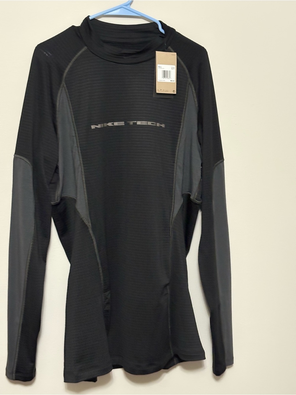 Nike Tech Men's Long-Sleeve Black Performance Top Training Gym